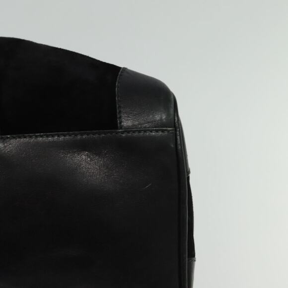 GUCCI Boston Bag Suede Black Gold - Picture 12 of 16